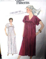 7314 EZ VOGUE PULLOVER SS YOKE FLARE DRESS LENGTHS PATTERN 10 ; 12 CHOICE